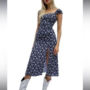 French Connection Floral Crepe Midi Dress